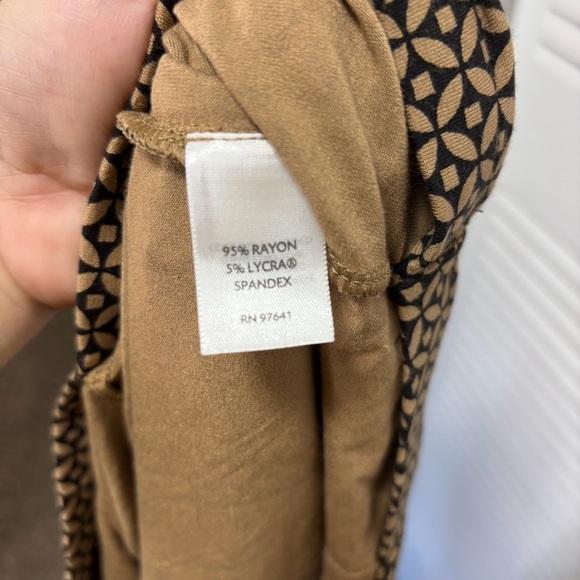 J. Jill Pants Womens Black/Brown Geometric Print Straight Leg Slinky Size S - Picture 6 of 7